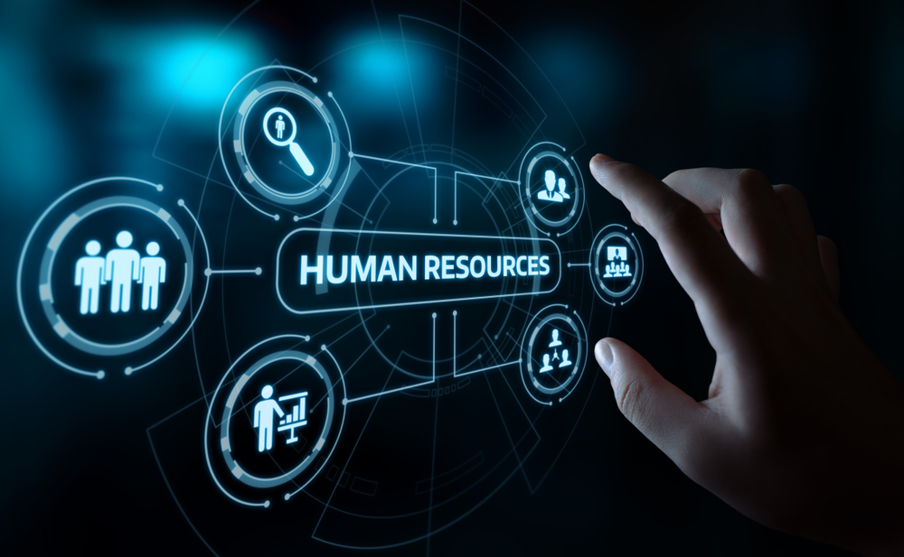 "Human Resources" on computer screen